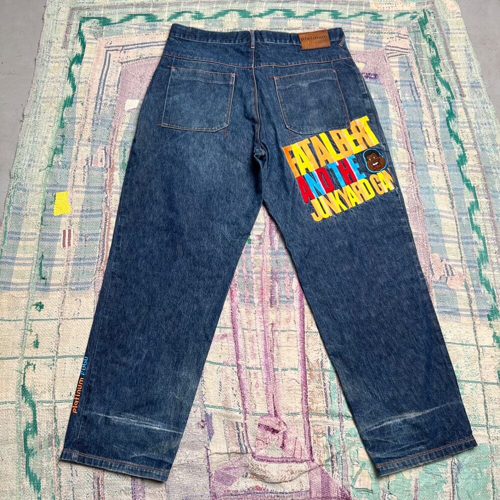 Fubu Platinum Fat Albert And The Junkyard Gang Vtg Mens Jeans Size 38x32